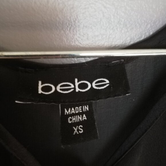 Bebe Little Black Bubble Silk Dress XS - Picture 6 of 11